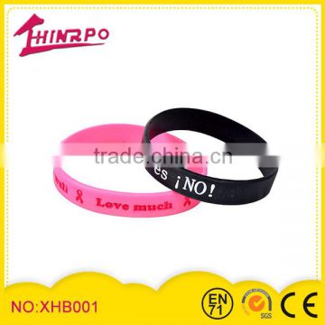 Promotion Silicone Bands printing rubber bracelet wholesale