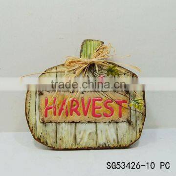 Harvest imitation wood indoor metal pumpkin decoration