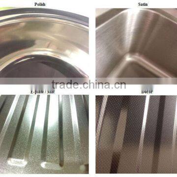 2015 Topmount Commercial Kitchen Sink With Drain Board HD7749S photo-3