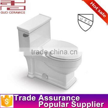 with upc siphonic bathroom Floor mounted s-trap chinese one piece toilet                        
                                                Quality Choice