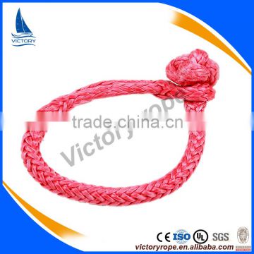 colorful soft shackle UHMWPE braided rope shackle for ATV