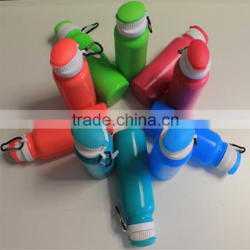 Hot Selling Wholsale Outdoor Food Grade BPA Free Portable Collapsible Silicone bottle