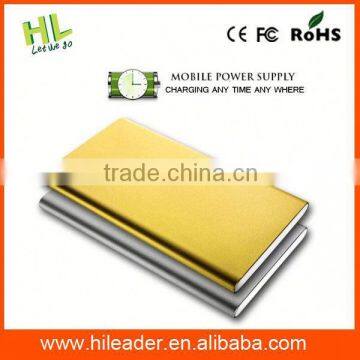 2015 Ultra-thin metal 5000mah portable power bank micro power bank