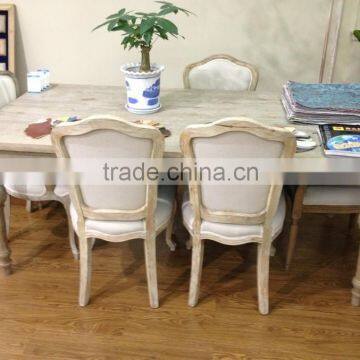 French style antique dining table and chair,graceful dining room set for villa project