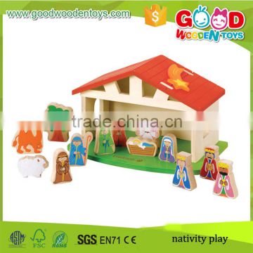 Beautifully Crafted Nativity Scene Kids Learning Set Pictures of Educational Toys