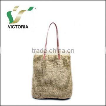 High Quality Summer Ladies Fashion PP Woven Straw Beach Bag Tote Bag