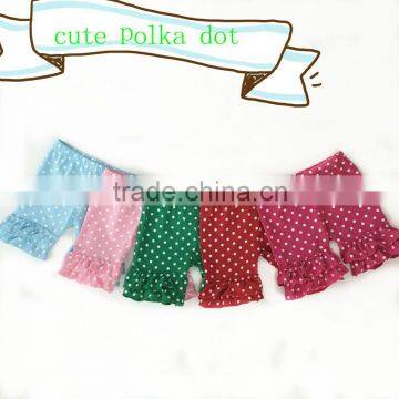 2016 new design polka dot girls ruffle short fashion kids short