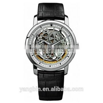 Hot skeleton all stainless steel japan movt factory watch