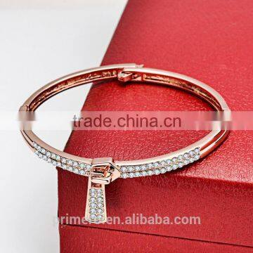 Zip Design Zircon Gold Plated Bracelets & Bangles for Women Top Quality Jewelry photo-4