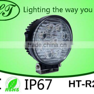 Long lifespan 27W led work lights car offroad light with manage base