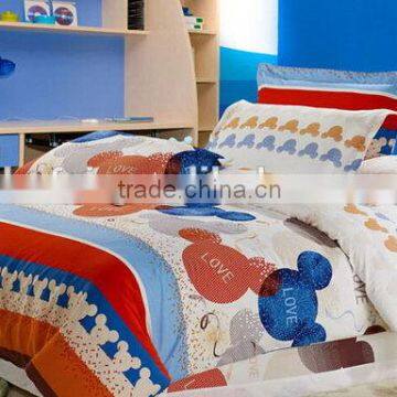 Fashionable promotional 100% cotton cheap twin red bedding set