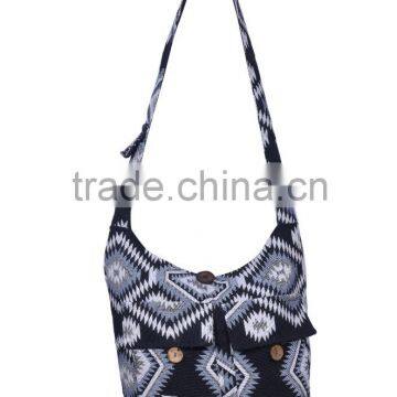 Jacquard Long Handle Women Shoulder Bag
