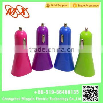 MX New Best Selling Colorful mini usb car charger with CE ROHS