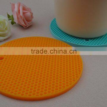 FDA heat resistant silicone kitchen pads/coaster/cup mat/silicone hot pot mat