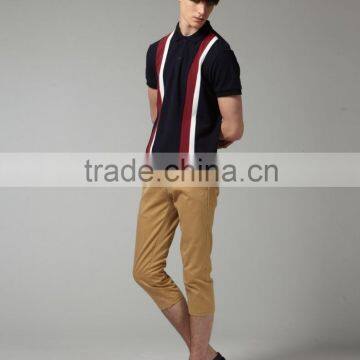 Vertical Striped Mens Polo Shirt / 60 % Cotton 40% Polyester Polo Shirt / Design Color Combination Polo T Shirt photo-4