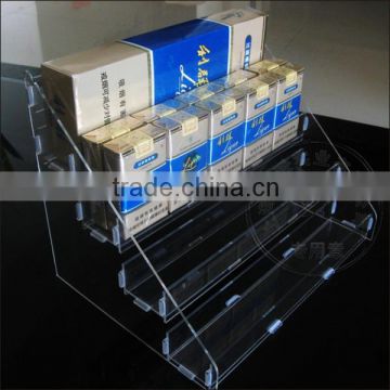 OEM/ODM 4-tier clear acrylic cigarette display stand with 40 pcs