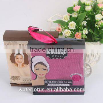 Wholesale Absorbent Hair Towel Bath Head Cap Cheap Stripe Hair Towel photo-3