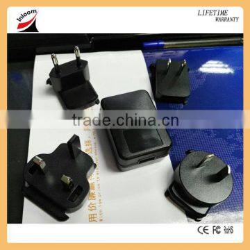 10W safety certificated medical power adapter Wallmount type Desktop interchangeable multi plug