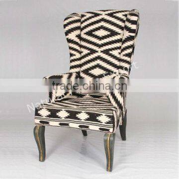 Natural Fibres Export Black White Directore Chair