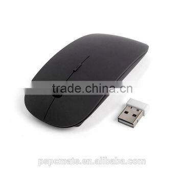 2015 Hot Black Rubber Surface 2.4G Usb Optical Flat Travel Wireless Mouse for XP,windows and ISO Systems photo-2
