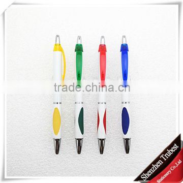 rubber grip plastic pen , 4 color ballpoint pen