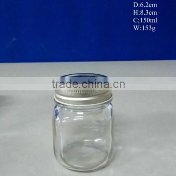 Small Glass Mason Jar 150ml 5oz with Cap