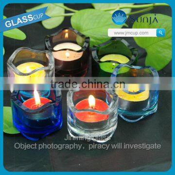 stained transparent tea light candle holder wholesale