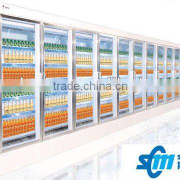 vertical supermarket display cooler/beverage refrigerator