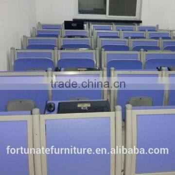 Blue Bent Plywood Seat and Back Lecture Hall Folding Chair photo-4