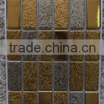 2015 new trend bathroom wall gold ceramic moroccan mosaic tile