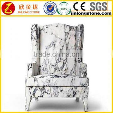 White Stone Marble Volakas Chair