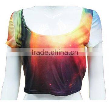 Wholesale China manufacturer sexy girl sublimation crop top