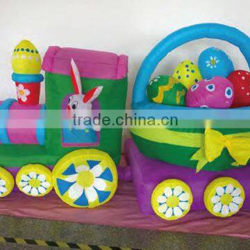 new products 2015 , cute inflatable train and easter egg decoration