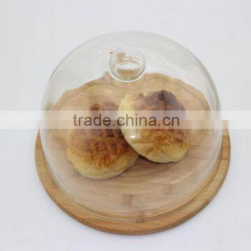 Wholesale Good Stylpe Bamboo Cutting Board With Cake Dome
