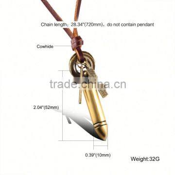Hot Sale 2016 Fashion Bullet Mens Titanium Necklace Cord Wholesale photo-6