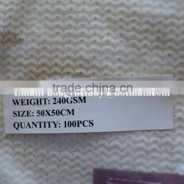 Super Water and Oil Absorbent White Color 100%cotton Floor Wiping Cloth photo-5