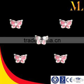 PNM497 DIY nail art shop favorite accessories pink small metal butterfly