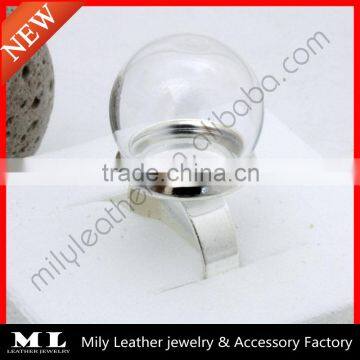 2014 New Design Glass Dome DIY Kit For Making Adjustable Ring GHBR-005