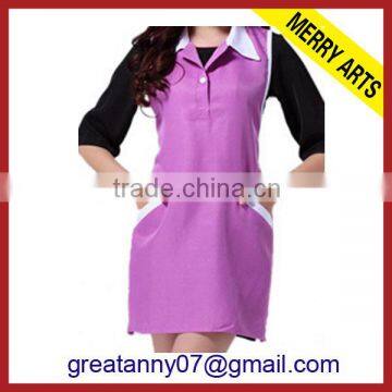 China High Quality Available Ladies Cotton Kitchen Bib Apron for Disposable Use