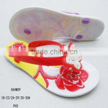 Fancy children flip flops,girls PVC jelly flip flops