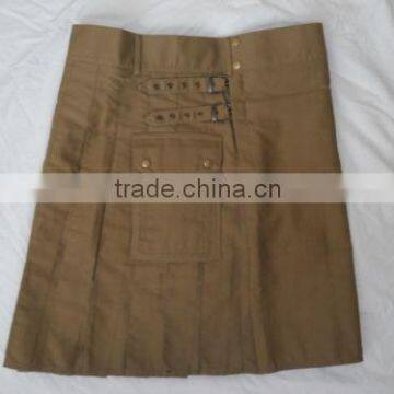 Dark Khaki Modern Utility Kilt Mens photo-4
