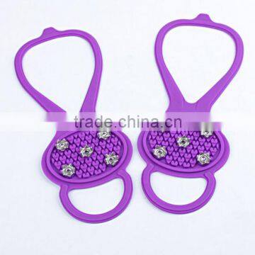 Portable Skidproof Snow Spike Anti-Slip Silicone Ice Crampons climbing for Shoes Protector