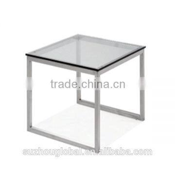 Small High Quality With Glass Meeting Desk Design Square Coffee Table