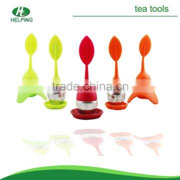 Beautigul & useful silicone leaf shaped tea strainer,tea infuser.