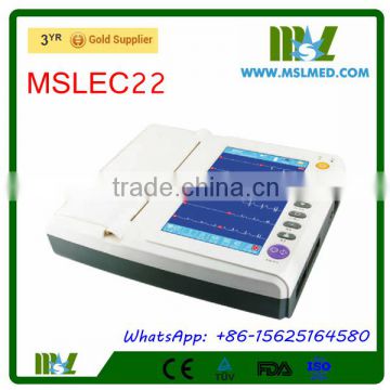 CE Proved Portable Digital ECG Machine for Hospital/Lab with Cheap Price MSLEC22-4