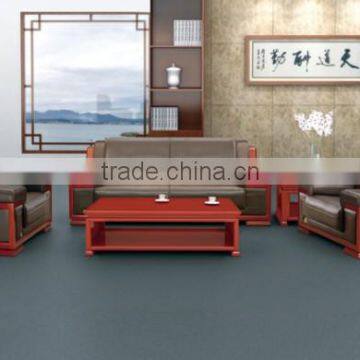 Commercial Use Office Sectional Genuine Leather Sofa 3 Seating Set Designs