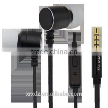 China Supply Rose Gold Color Flat Wire Earphone Gold Promotional Earphone Wired Promotional Earphone photo-3