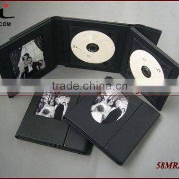 Wedding Leather CD DVD Cover,Black PU CD Case