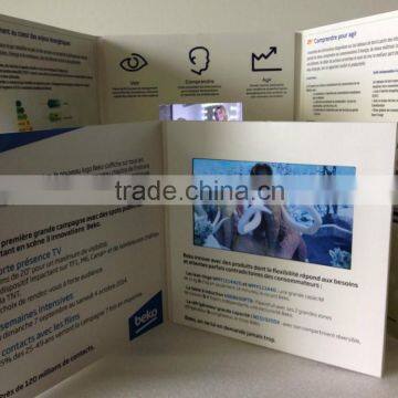 7 inch LCD video brochure card in print, video cards, video greeting cards in printed