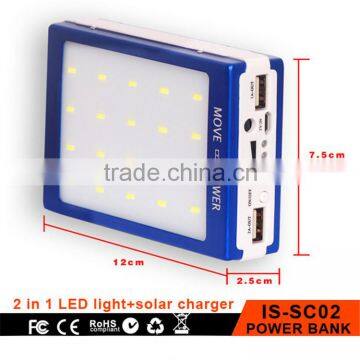 10000mAh solar power bank for camping fans outdoor fans